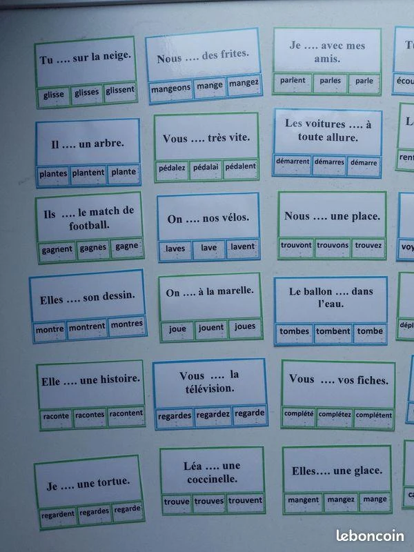 Jeu Conjugaison verbes au 1er groupe au Présent